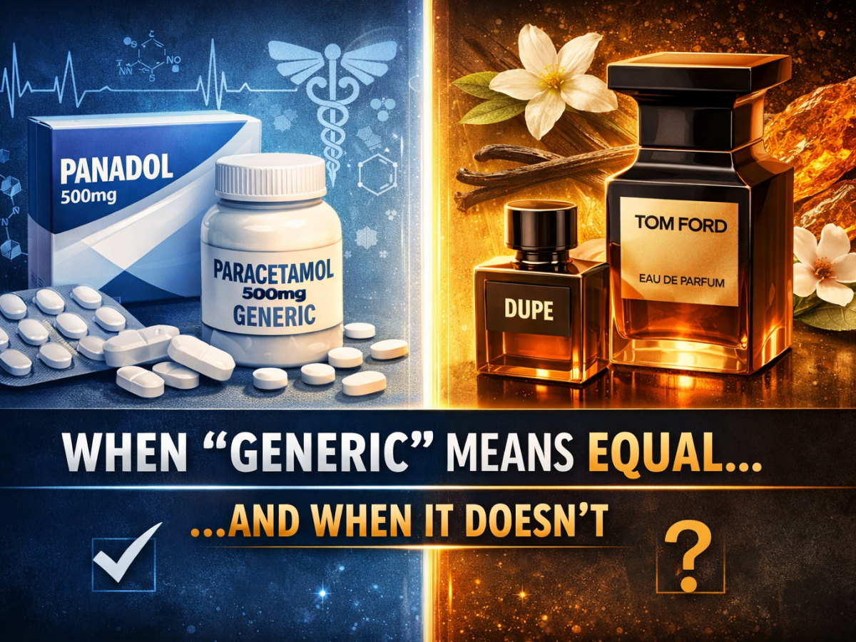 When “Generic” Means Equal — And When It Doesn’t: Paracetamol vs. Tom Ford&nbsp;Perfumes